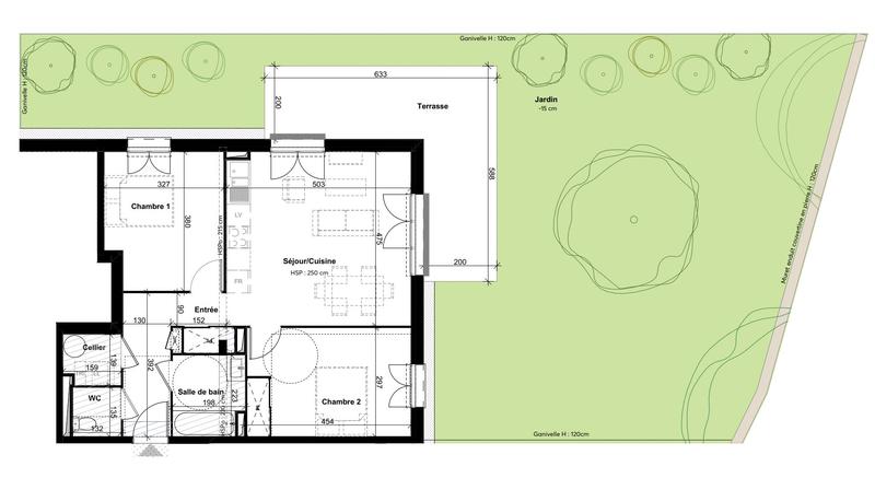 Appartement - 65 m² - 3 pièces