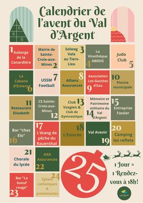 Le calendrier de l'Avent du Val d'Argent