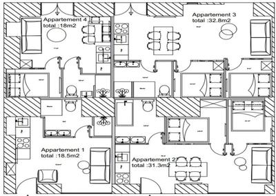 Appartement - 100 m² - 9 pièces