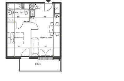 Appartement - 38 m² - 2 pièces