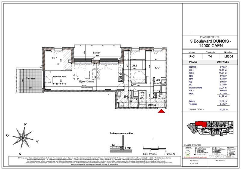 Appartement - 82 m² - 4 pièces