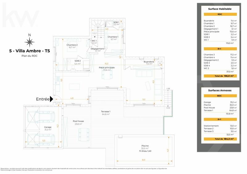 Maison - 156 m² - 5 pièces