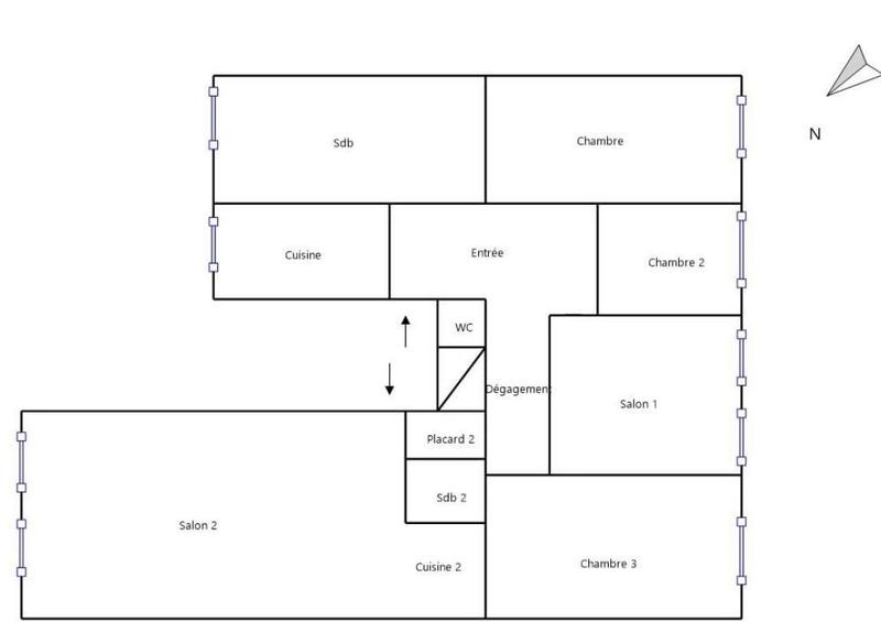 Appartement - 145 m² - 7 pièces