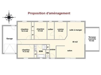 Maison - 114 m² - 1 pièce