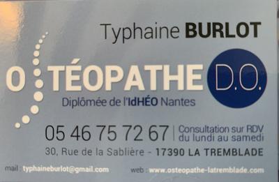 burlot typhaine osteopathe agréée