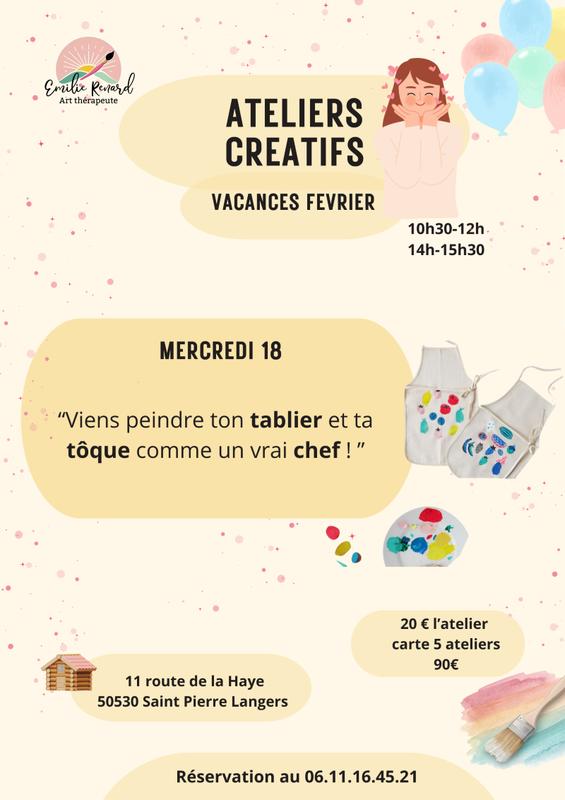 Ateliers créatifs : réalisation d'un tablier et d'une tôque de cuisinier