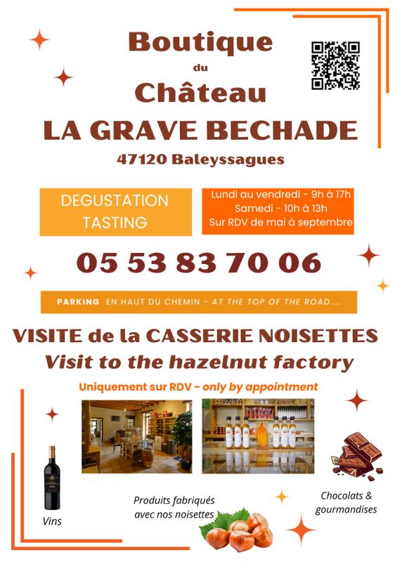 Visite et dégustation de la casserie à la Grave Béchade