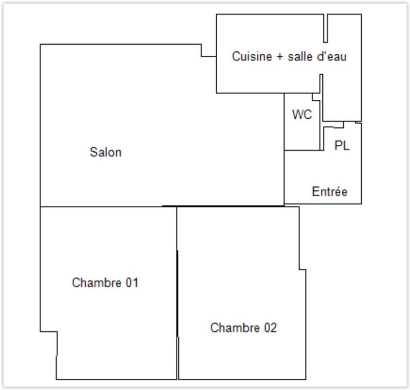 Appartement - 45 m² - 3 pièces