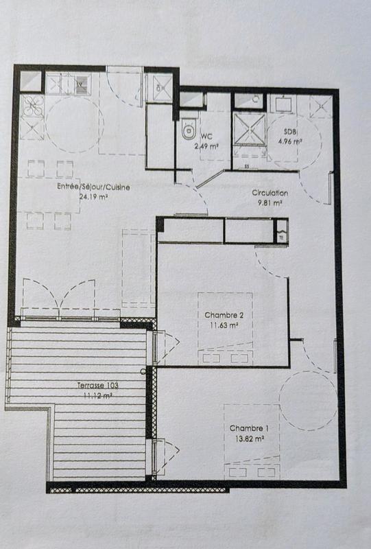 Appartement - 67 m² - 3 pièces