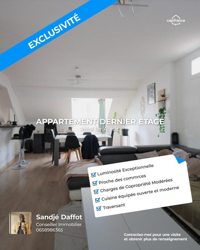 Appartement - 63 m² - 3 pièces