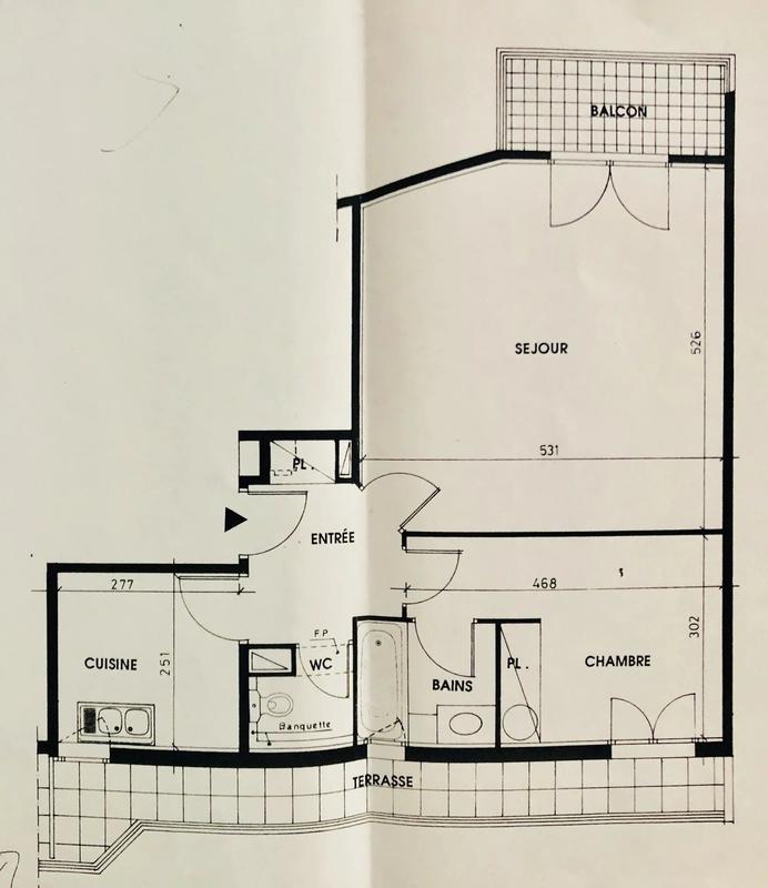 Appartement - 57 m² - 2 pièces