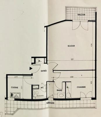 Appartement - 57 m² - 2 pièces