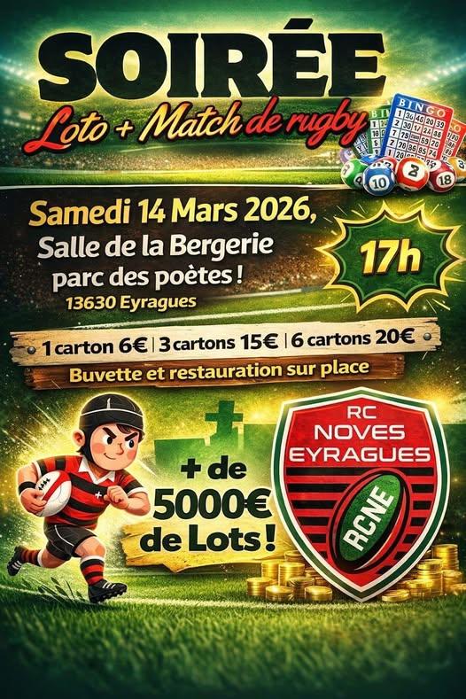 Loto du Rcne + match de rugby
