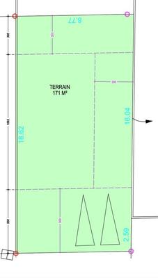 Terrain constructible - 541 m²