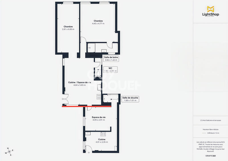 Appartement - 100 m² - 4 pièces