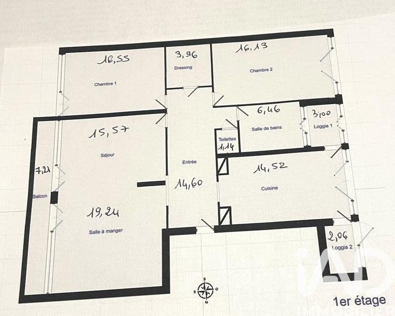Appartement - 108 m² - 4 pièces