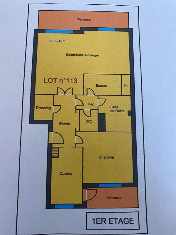 Appartement - 60 m² - 2 pièces