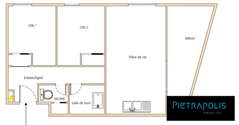 Appartement - 56 m² - 3 pièces
