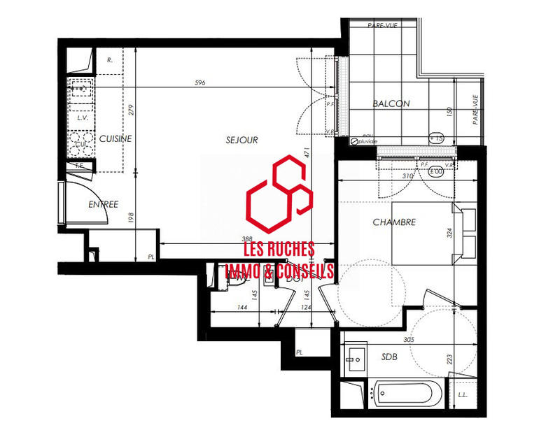 Appartement - 48 m² - 2 pièces