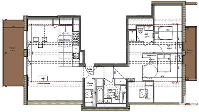 Appartement - 82 m² - 3 pièces