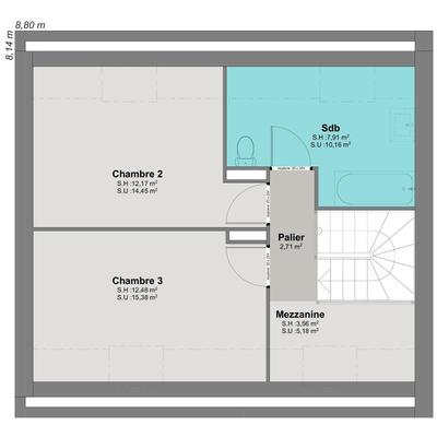 Maison - 92 m² - 5 pièces