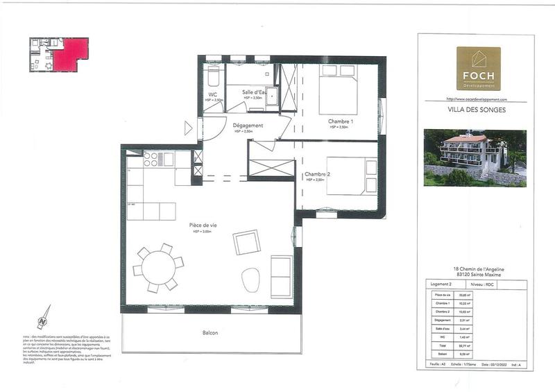 Appartement - 63 m² - 3 pièces