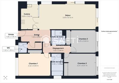 Appartement - 110 m² - 5 pièces