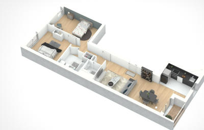 Appartement - 71 m² - 3 pièces