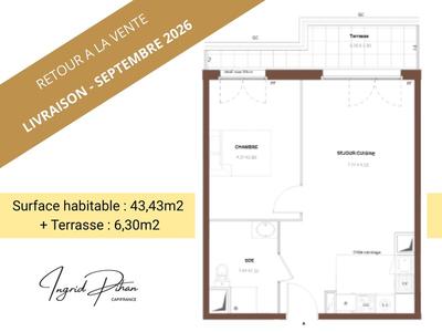 Appartement - 43 m² - 2 pièces