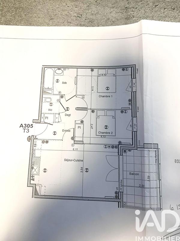 Appartement - 58 m² - 3 pièces