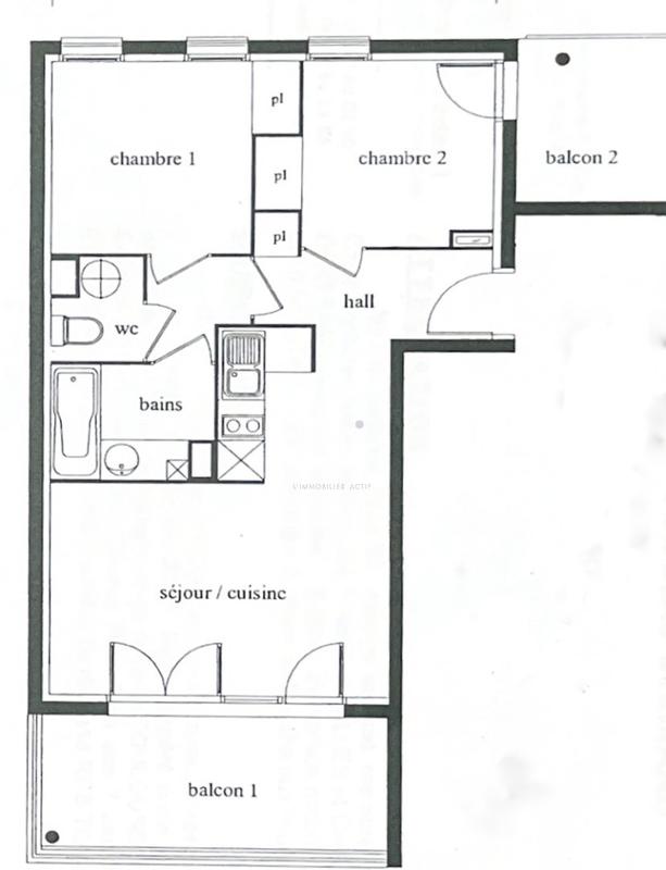 Appartement - 49 m² - 3 pièces