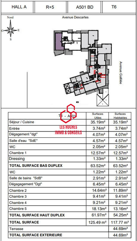 Appartement - 118 m² - 6 pièces