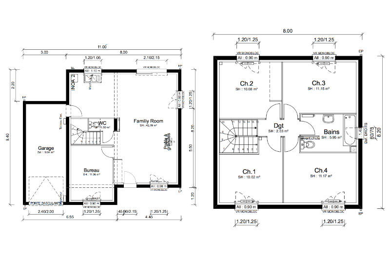 Maison - 105 m² - 5 pièces