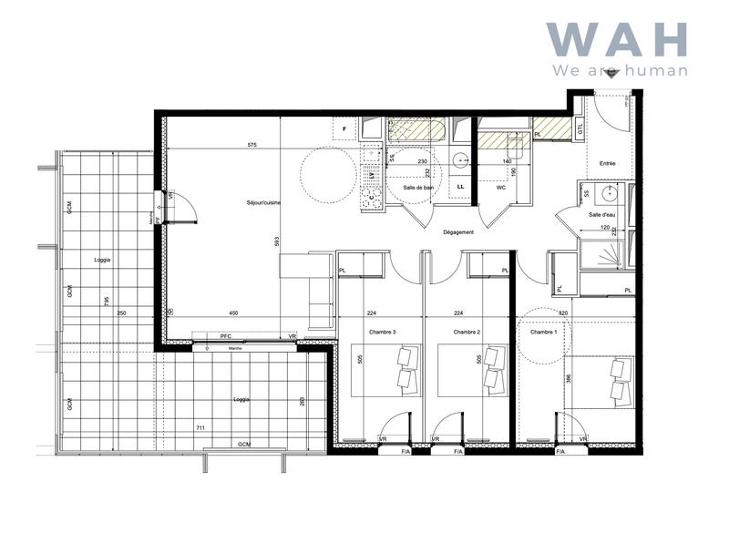 Appartement - 90 m² - 4 pièces