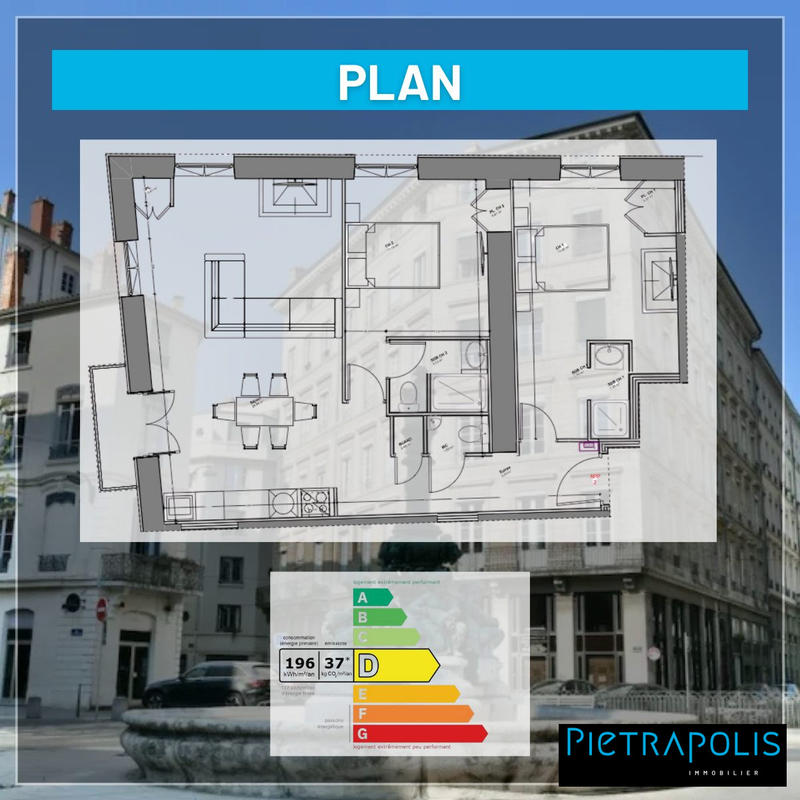 Appartement - 69 m² - 3 pièces