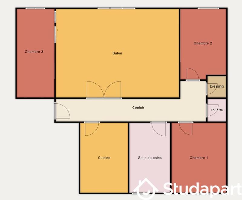 Chambre - 25 m² - 1 pièce