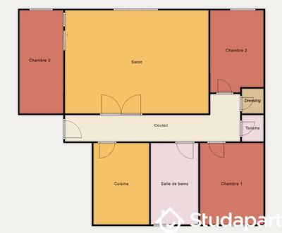 Chambre - 25 m² - 1 pièce