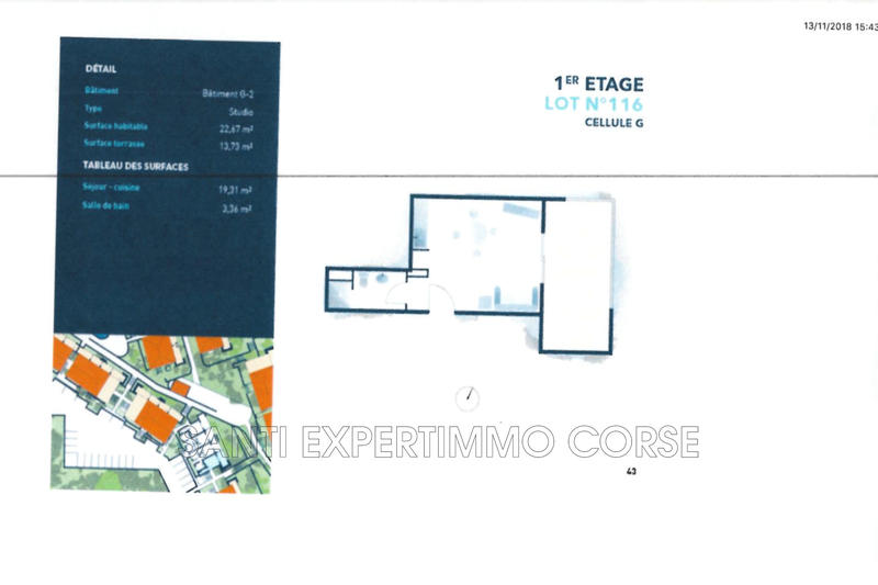 Appartement - 23 m² - 1 pièce