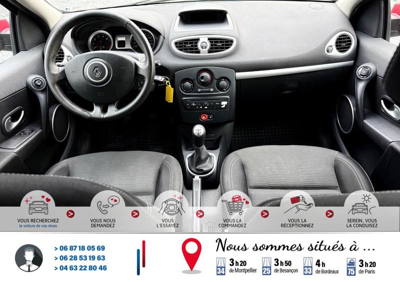 Renault Clio III 1.2i 16v 75Cv Red Color Dynamique Crit'Air 1 *1°Main*175 000Km*Véhicule Sous Garantie*Ct Révision Kit Distribution Ok*Carte Grise Moitié prix (Véhicule plus de 10 ans)*Plus 100 Points Contrôles Effectue*Pneus 4 saisons ("M+S")*Climatisati