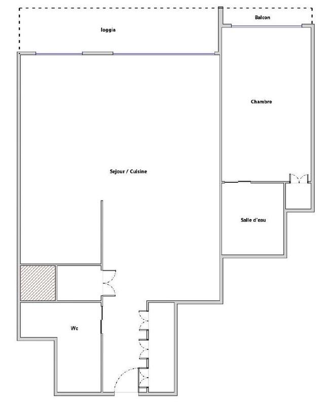 Appartement - 56 m² - 2 pièces