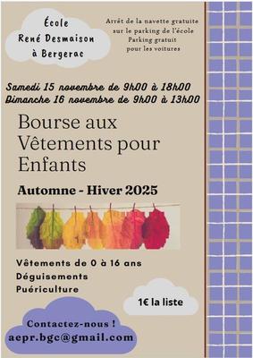 Bourse aux vêtements automne-hiver