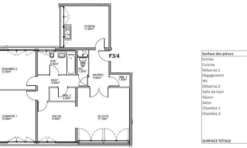 Appartement - 87 m² - 4 pièces