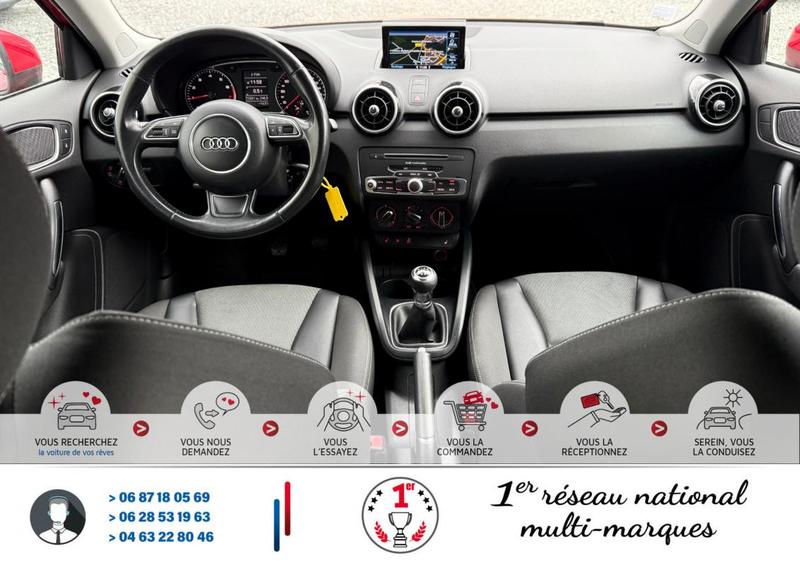 Audi A1 Sportback 1.0 Tfsi 12v 82cv 71 000Km*Véhicule Sous Garantie*Ct Révision Ok *100 Points de Contrôles*Pneus m+S*Sièges Semi-Cuir chauffant*Phares Bi-Xénon*Climatisation*Fixation Isofix*Autoradio Cd/Mp3 (+Commande aux volant) (2 Emplacement Carte Sd)