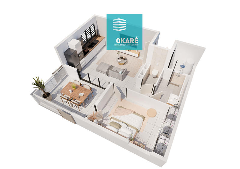 Appartement - 59 m² - 3 pièces