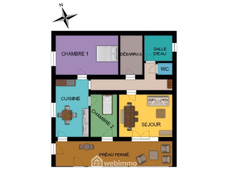 Maison - 96 m² - 4 pièces