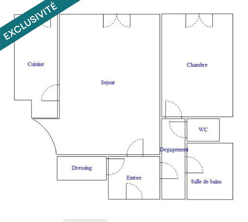 Appartement - 49 m² - 2 pièces