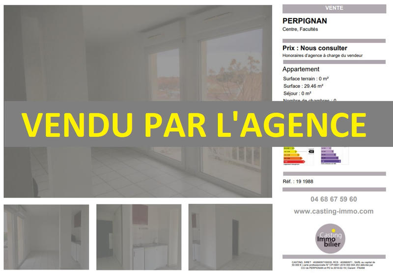 Appartement - 29 m² - 1 pièce