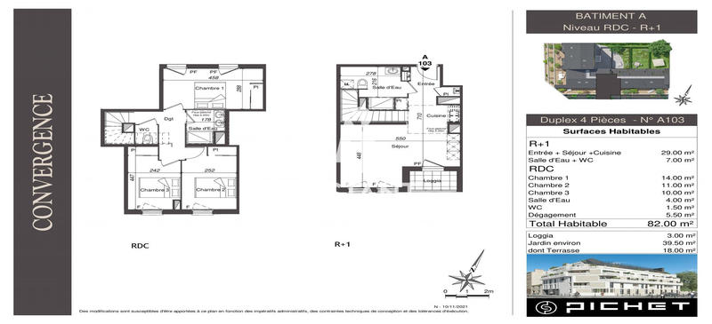 Appartement - 82 m² - 4 pièces