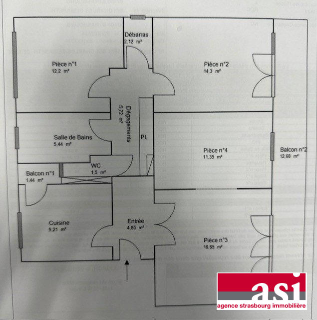 Appartement - 86 m² - 4 pièces