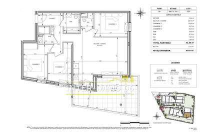 Appartement - 73 m² - 4 pièces